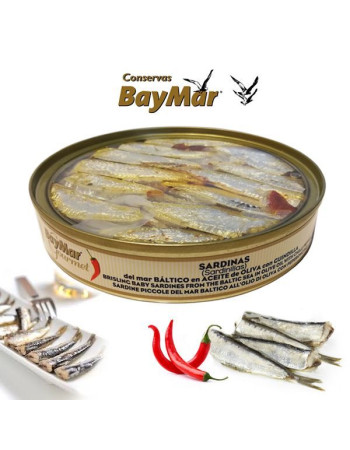 BayMar Gourmet – Sardinky z Baltského moře v olivovém oleji s chilli