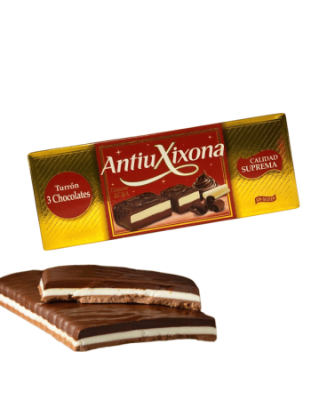 Antiu Xixona –  čokoládový turrón ze tří druhů čokolády